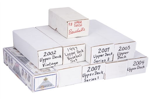 Lot Of (10) 1991-2007 Upper Deck Complete & Incomplete Baseball Sets